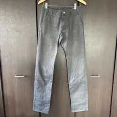 グレー ストレートチノパン バックポケット付き