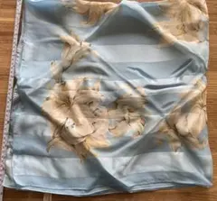 vent vent 花柄 百合　水色 スカーフ