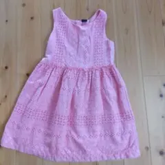 GapKids ピンク ノースリーブワンピース S (6-7)