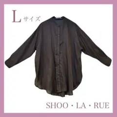 SHOO・LA・RUE シューラルー バンドカラーシャツ Lサイズ