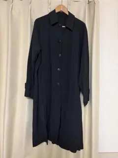 coen ブラック ステンカラーコート Lサイズ