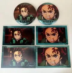 鬼滅の刃　場面写　ホログラム缶バッジ　アクリルカード　イラストカード　竈門炭治郎