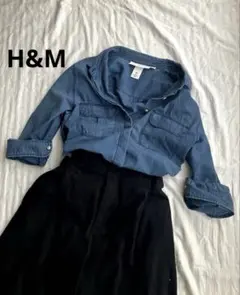 H&M ブルーシャツ　レディースS