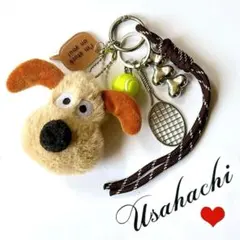 じゃらじゃらキーホルダー　バッグチャーム　キーチャーム　パラコード　犬　111B