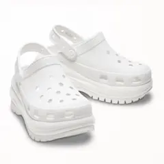 CROCS クロックス メガクラッシュ 厚底 クロッグ 未使用 ホワイト 22㎝