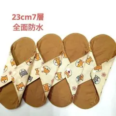 布ナプキン　23cm7層　柴犬柄　4枚セット