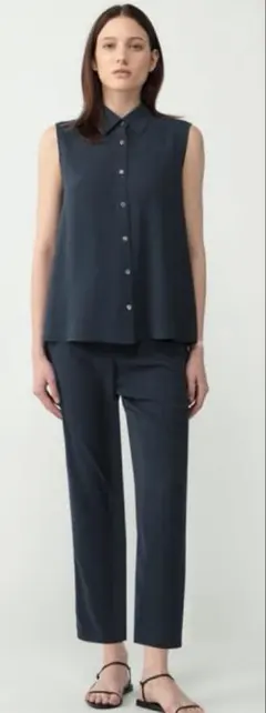 25SS セオリーリュクス　FLOW プルオンパンツ　36　ネイビー