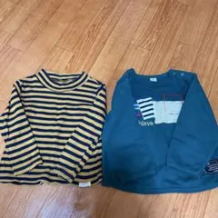 ストライプ ハイネック トップス　La Chiave トレーナー 95サイズ