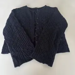 nano universe ネイビー 長袖カーディガン F