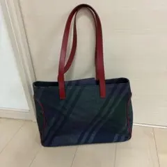 超美品 ラルフローレン ラルフチェック ネイビー レザー ショルダーバッグのサムネイル