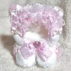 ぬい服 着ぐるみ にじぱぺっと 10cm 11cm おすわり 猫 ピンク