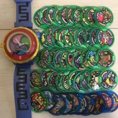 DX妖怪ウォッチ 零式 & 妖怪メダル 50枚 セット 緑 青 フレーム ①