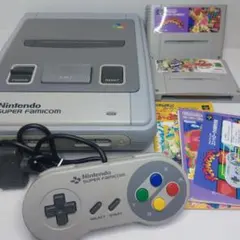 SFC スーパーファミコン本体 コントローラー ソフト説明書付属2本 動作確認済