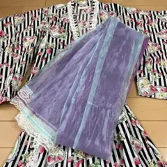 浴衣ドレス　キッズ　120cm（帯2本付）