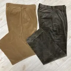 90's コーデュロイ ツータックスラックス 2本セット　コムデギャルソン