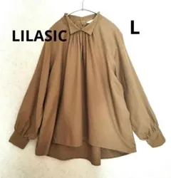 美品！【 LILASIC リラシク】ちび襟 プルオーバー シャツブラウス
