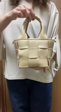 巾着付きハンドバッグ