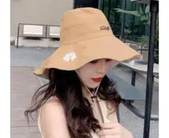 レディース 帽子 キャップ サファリハット リバーシブル (ブラウン×ベージュ)