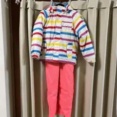 子ども用 スキーウェアセット ストライプ　120センチ