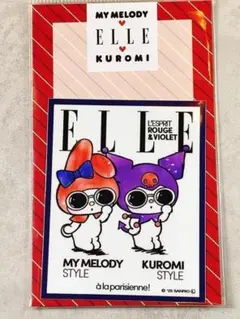 ELLE × マイメロディ & クロミ　 ステッカー 02　ポスター　かわいい