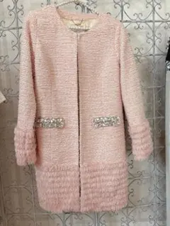 Rady ピンク　ツイード　ジャケット L