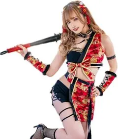 新品 節分 コスプレ 鬼 着物 セクシー ハロウィン 和風 コスチューム