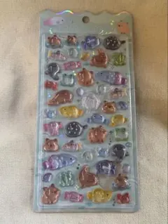 水族館限定　ボンボンドロップシール　淡水　カピバラ