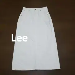 Lee　ホワイトデニム　ロングタイトスカート　Mのサムネイル