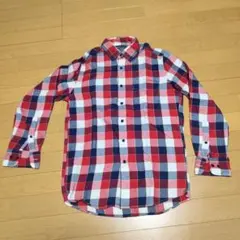 FLANNEL 長袖シャツ Sサイズ(Mサイズ) チェック柄