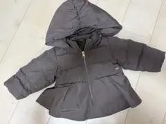 早い者勝ち petit main フード付きダウンジャケット 80 ブラウン