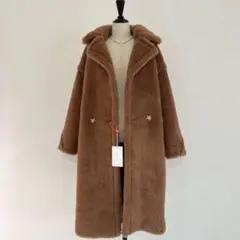 新品未使用 定番ベアロングコート テディコート ライトブラウン