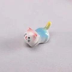 猫型陶器置物 グラデーションカラー