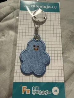 mojojojoドキドキくじ　刺繍キーホルダー　ブルー