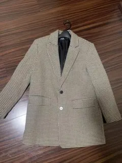 ZARA ハウンドトゥース テーラードジャケット XS