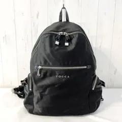 【美品】TOCCA サイドリボン ナイロン バックパック 黒