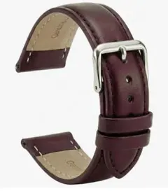 腕時計 交換用ベルト レザー ダークブラウン 幅21mm