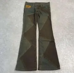 flared design denim pants 00s y2k