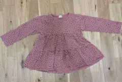 petit main ドット柄 フリル付き カットソー 110