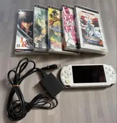 PSP3000 ホワイト 本体 + ゲームソフト6本