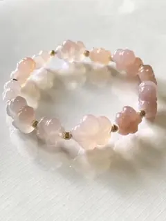 瑪瑙桜カットデザインブレス