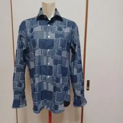 ALPH パッチワーク長袖シャツ M 日本製 ユニセックス