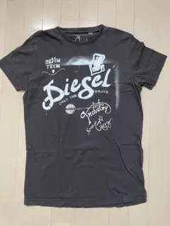 DIESEL Tシャツ ロゴプリント グレー サイズL