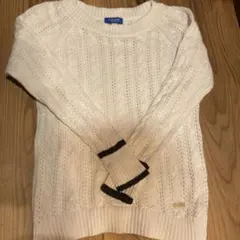 BLUE LABEL ケーブルニットセーター 38 ホワイト