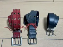 ベルト 3点　赤黒　まとめ売り＆単独OK