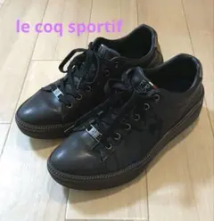 【値下げ】ルコック le coq sportif スニーカー 黒 レディースのサムネイル