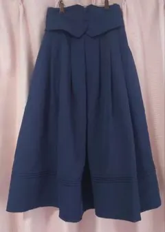 ネイビー フレアスカート Lサイズのサムネイル