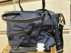 LANVIN en Bleu ネイビーショルダーバッグ