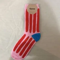 Goma カラフルソックス Bold Line ピンク　フリーサイズ　新品