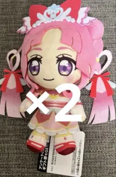 ×2 名探偵プリキュア コロっとまんまる フェイスぬいぐるみ　キュアミスティック