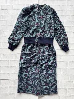 ヴィンテージ レトロ セットアップ スーツ 9号 ネイビー 紺